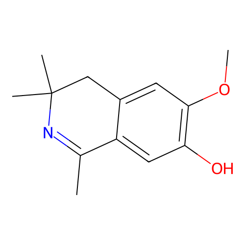 7-Hydroxy-6-methoxy-1,3,3-trimethyl-3,4-dihydroisoquinoline structure