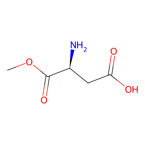 (3S)-3-amino-4-methoxy-4-oxobutanoic acid structure