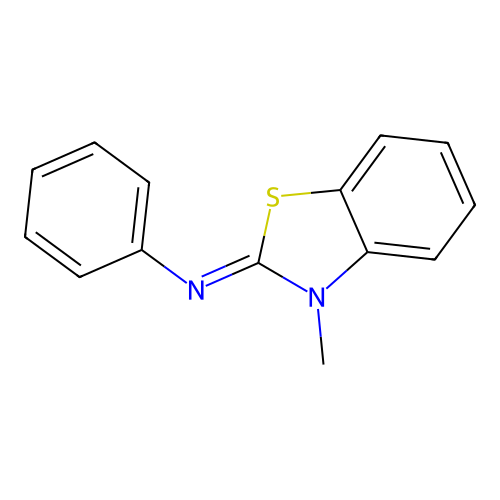 N-(3-methyl-1,3-benzothiazol-2(3H)-ylidene)aniline structure