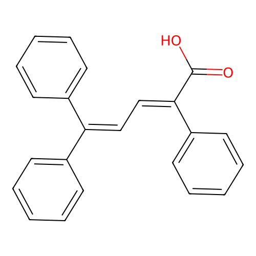 Benzeneacetic acid, alpha-(3,3-diphenyl-2-propenylidene)-, (E)- structure