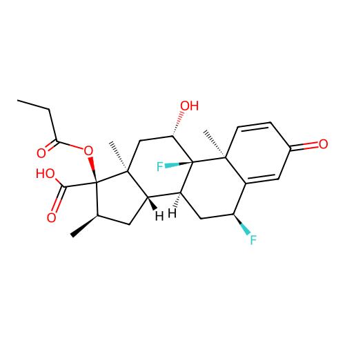 Fluticasone propionate-17beta-carboxylic acid structure