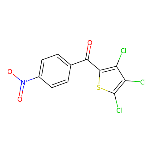 (4-Nitrophenyl)(3,4,5-trichlorothiophen-2-yl)methanone structure