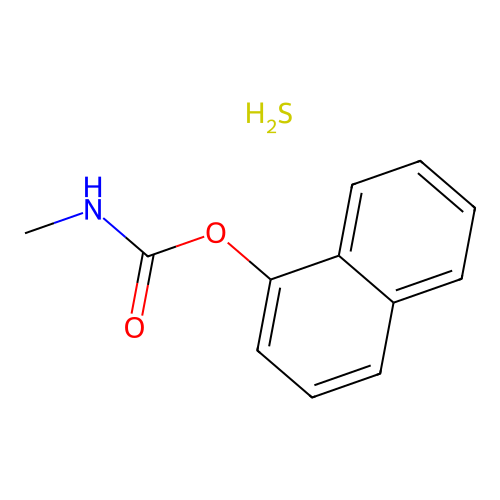 1-Naphthalenol, methylcarbamate, mixt. with sulfur structure