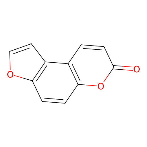 7H-Furo(3,2-f)(1)benzopyran-7-one structure