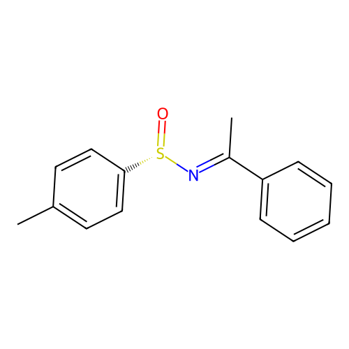 (NE,S)-4-methyl-N-(1-phenylethylidene)benzenesulfinamide structure