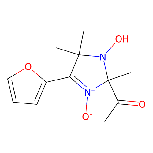 1-(4-Furan-2-yl-1-hydroxy-2,5,5-trimethyl-3-oxy-2,5-dihydro-1H-imidazol-2-yl)-ethanone structure