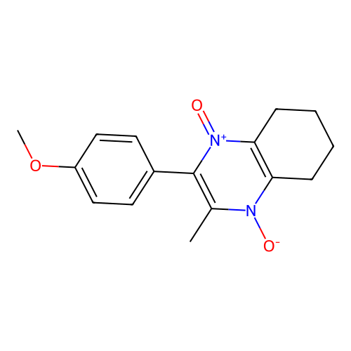 2-(4-Methoxyphenyl)-3-methyl-5,6,7,8-tetrahydroquinoxaline 1,4-dioxide structure