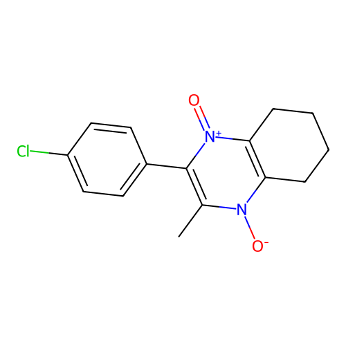 2-(4-Chlorophenyl)-3-methyl-5,6,7,8-tetrahydroquinoxaline 1,4-dioxide structure