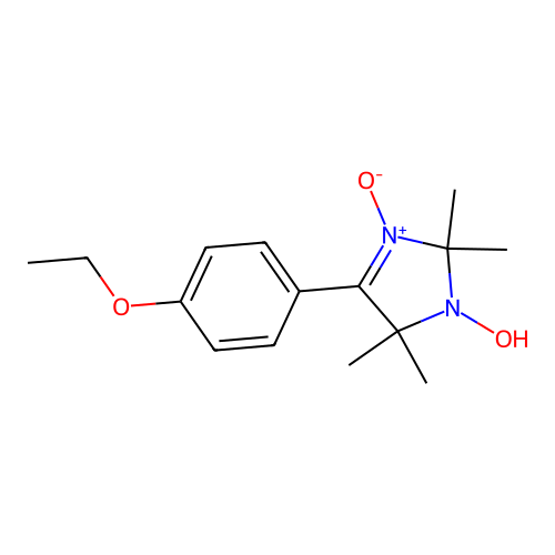 4-(4-ethoxyphenyl)-2,2,5,5-tetramethyl-2,5-dihydro-1H-imidazol-1-ol 3-oxide structure