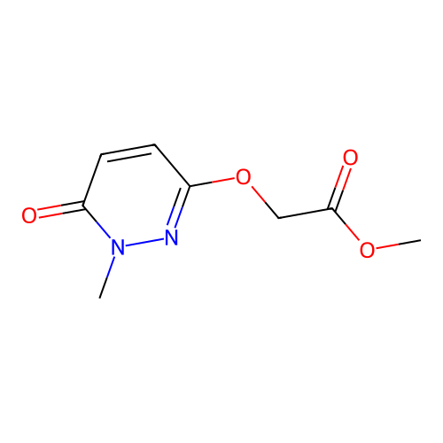 Methyl [(1-methyl-6-oxo-1,6-dihydropyridazin-3-yl)oxy]acetate structure