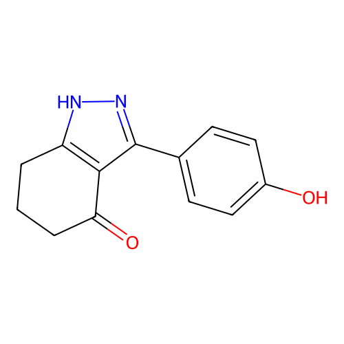 Indazol-4-one, 3-(4-hydroxyphenyl)-1,5,6,7-tetrahydro- structure