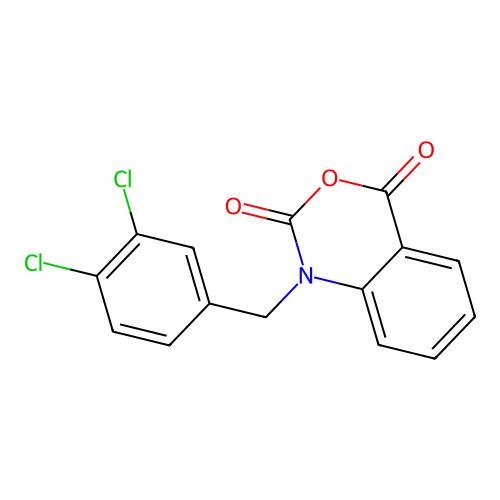1-(3,4-dichlorobenzyl)-2H-3,1-benzoxazine-2,4(1H)-dione structure