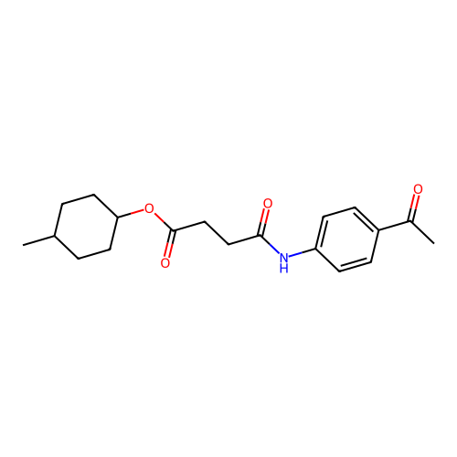 4-Methylcyclohexyl 4-[(4-acetylphenyl)amino]-4-oxobutanoate structure