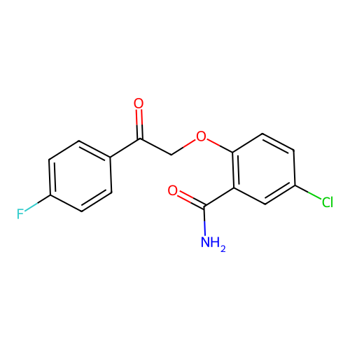 5-Chloro-2-[2-(4-fluorophenyl)-2-oxoethoxy]benzamide structure