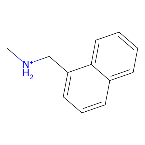 Methyl(naphthalen-1-ylmethyl)azanium structure