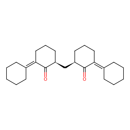 (3S,3'''R)-3,3'-methanediylbis[1,1'-bi(cyclohexyliden)-2-one] structure