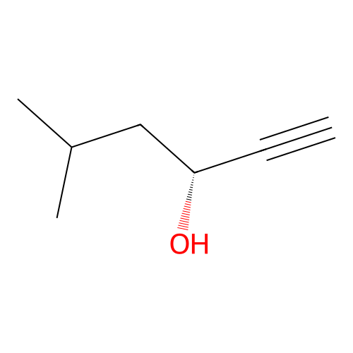 (3R)-5-methylhex-1-yn-3-ol structure