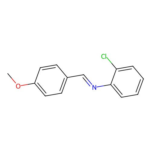 (e)-N-(2-chlorophenyl)-1-(4-methoxyphenyl)methanimine structure