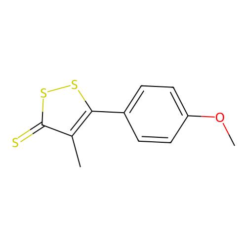 5-(4-methoxyphenyl)-4-methyl-3H-1,2-dithiole-3-thione structure
