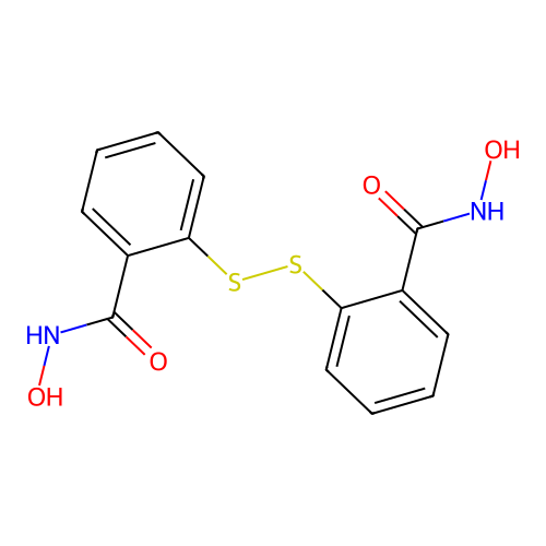 2,2'-disulfanediylbis(N-hydroxybenzamide) structure