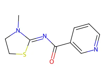 N-(3-Methyl-2-thiazolidinylidene)nicotinamide structure