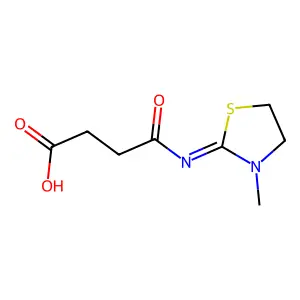 3-Carboxy-N-(3-methyl-2-thiazolidinylidene)propionamide structure