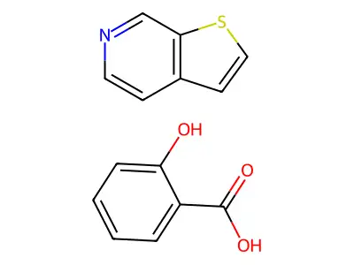 Thieno(2,3-c)pyridine, 2-hydroxybenzoate structure