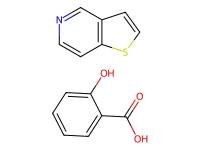 Thieno(3,2-c)pyridine, 2-hydroxybenzoate structure