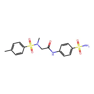 2-[methyl-(4-methylphenyl)sulfonylamino]-N-(4-sulfamoylphenyl)acetamide structure
