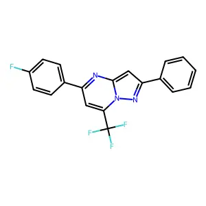 5-(4-Fluorophenyl)-2-phenyl-7-(trifluoromethyl)pyrazolo[1,5-a]pyrimidine structure