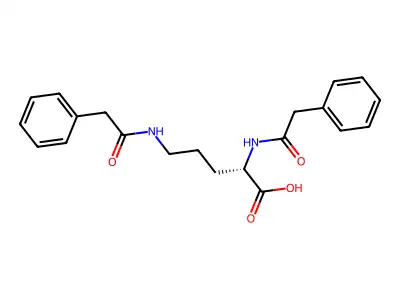 Ornithine, N(sup 2),N(sup 5)-bis(phenylacetyl)-, DL- structure