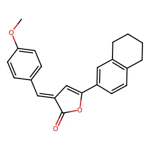 3-(4-methoxybenzylidene)-5-(5,6,7,8-tetrahydronaphthalen-2-yl)furan-2(3h)-one structure