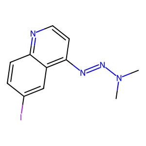 N-[(6-iodoquinolin-4-yl)diazenyl]-N-methylmethanamine structure