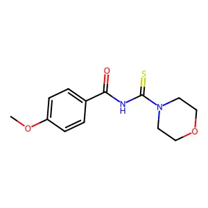 4-methoxy-N-(morpholine-4-carbothioyl)benzamide structure