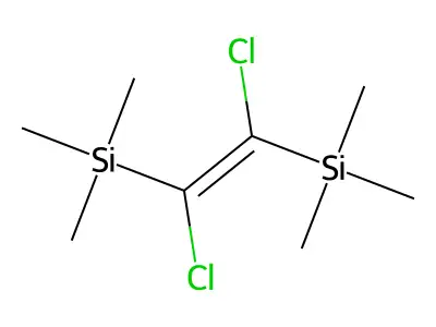 Silane, (1,2-dichloro-1,2-ethanediyl)bis(trimethyl-, (E)- structure