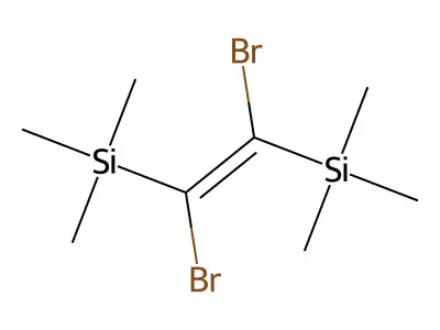 Silane, (1,2-dibromo-1,2-ethenediyl)bis(trimethyl-, (E)- structure