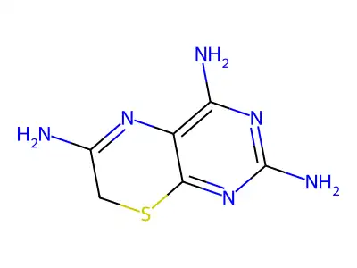7H-Pyrimido(4,5-b)(1,4)thiazine, 2,4,6-triamino- structure