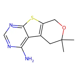 6,6-Dimethyl-5,8-dihydro-6H-7-oxa-9-thia-1,3-diaza-fluoren-4-ylamine structure