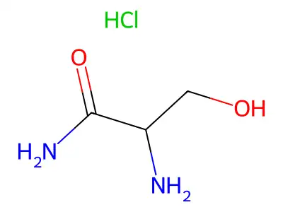 (S)-2-amino-3-hydroxypropionamide hydrochloride structure