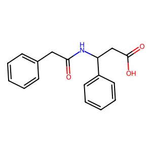(S)-N-Phenylacetyl-beta-phenylalanine structure