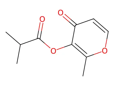 Maltyl isobutyrate structure