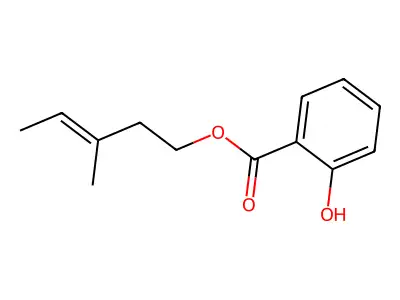 Benzoic acid, 2-hydroxy-, 3-methyl-3-pentenyl ester structure