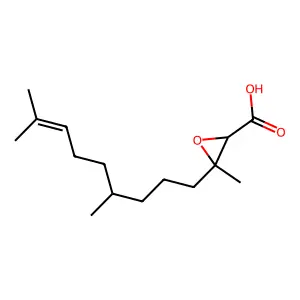 2-Oxiranecarboxylic acid, 3-(4,8-dimethyl-7-nonen-1-yl)-3-methyl- structure