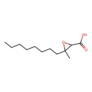 2-Oxiranecarboxylic acid, 3-methyl-3-octyl- structure