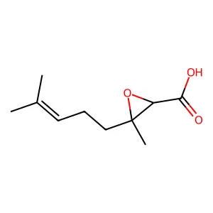 2-Oxiranecarboxylic acid, 3-methyl-3-(4-methyl-3-penten-1-yl)- structure