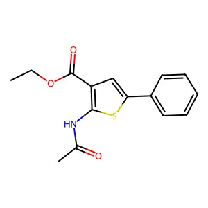 Ethyl 2-acetamido-5-phenylthiophene-3-carboxylate structure