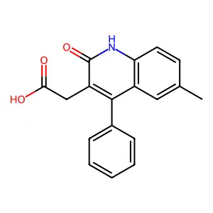 2-(6-Methyl-2-oxo-4-phenyl-1,2-dihydroquinolin-3-yl)acetic acid structure