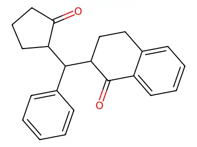 2-[(2-Oxocyclopentyl)(phenyl)methyl]-1,2,3,4-tetrahydronaphthalen-1-one structure