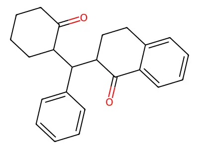 1(2H)-Naphthalenone, 3,4-dihydro-2-[(2-oxocyclohexyl)phenylmethyl]- structure