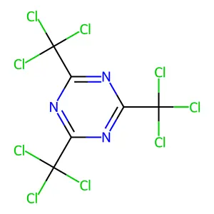 1,3,5-Triazine, 2,4,6-tris(trichloromethyl)- structure